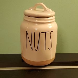 Rae Dunn NUTS ceramic baby canister